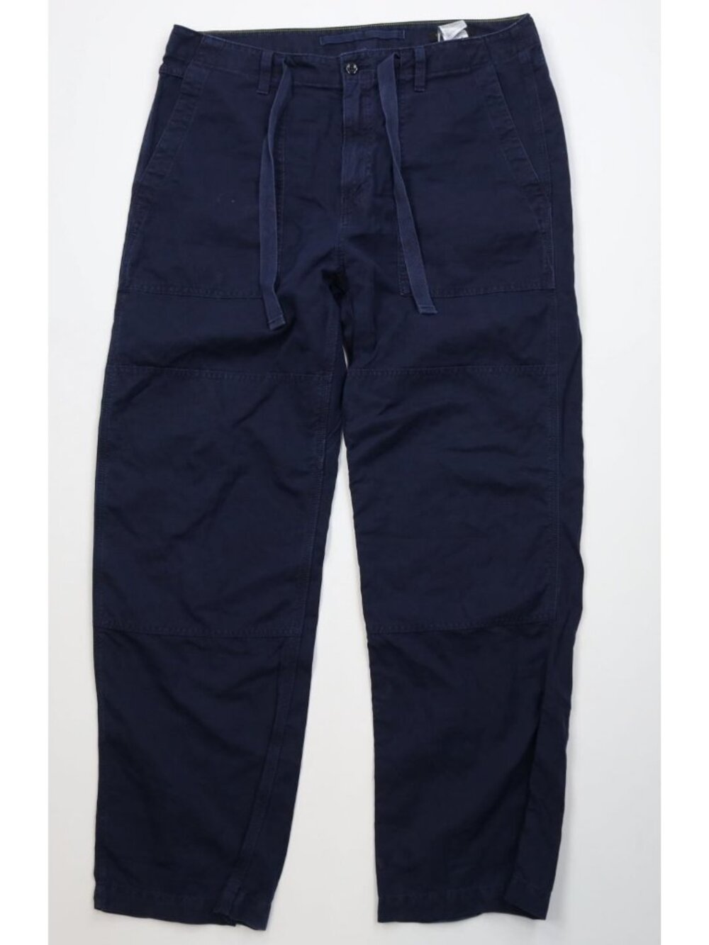Y2K Banana Republic Mens 35x31 Linen Blend Double Knee Harem Wide Leg Pants Blue